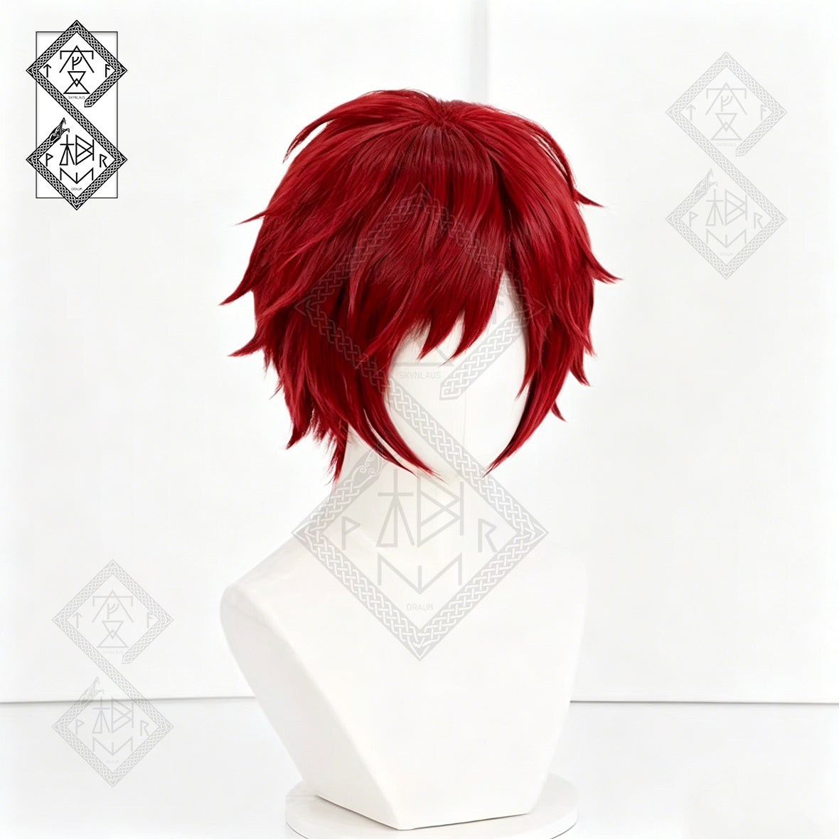 Gaara Cosplay Wig Inspired by Naruto – Short Red Anime Wig for Halloween Costume & Comic Con