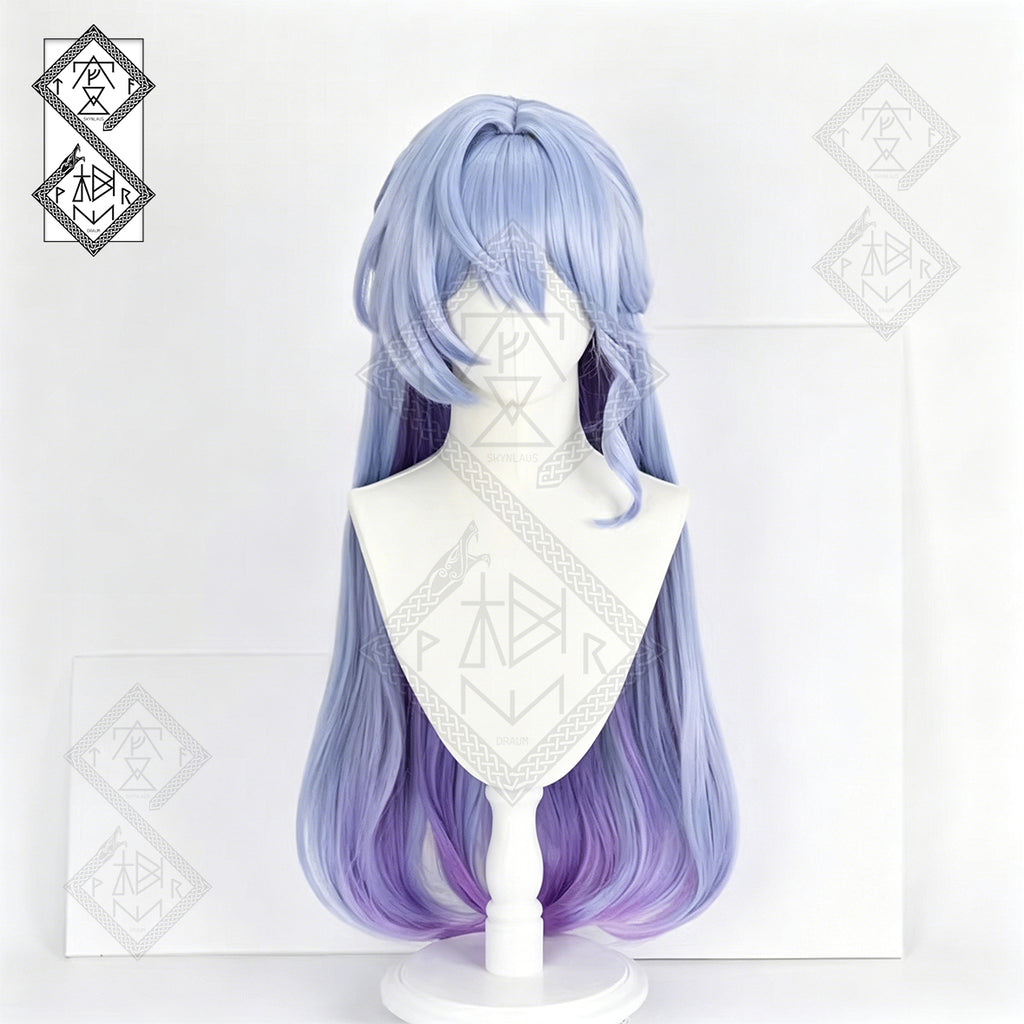 Honkai: Star Rail Robin Cosplay Wig – Long Blue Anime Wig with Bangs Heat Resistant Synthetic Hair for Halloween Costume & Role Play