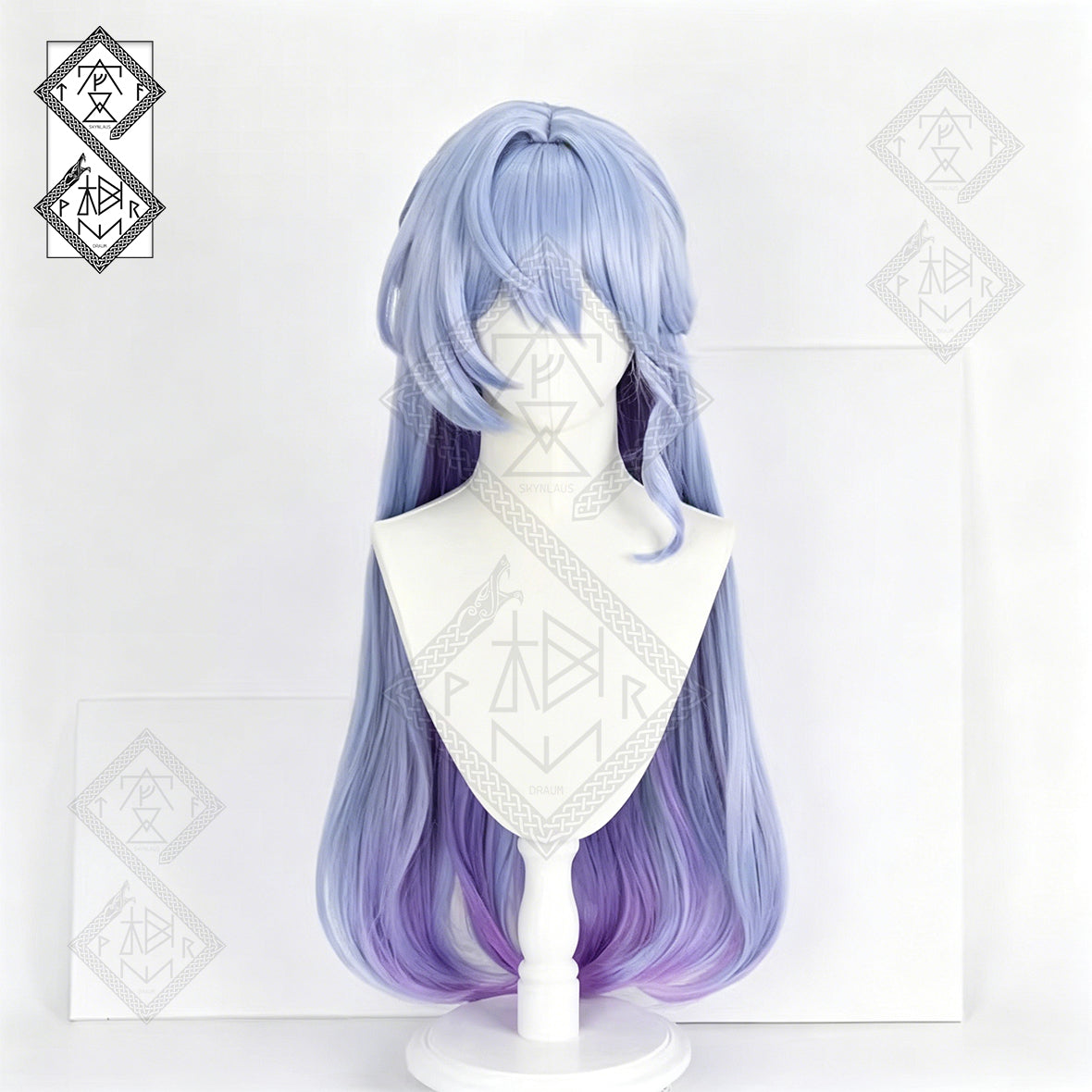 Honkai: Star Rail Robin Cosplay Wig – Long Blue Anime Wig with Bangs Heat Resistant Synthetic Hair for Halloween Costume & Role Play