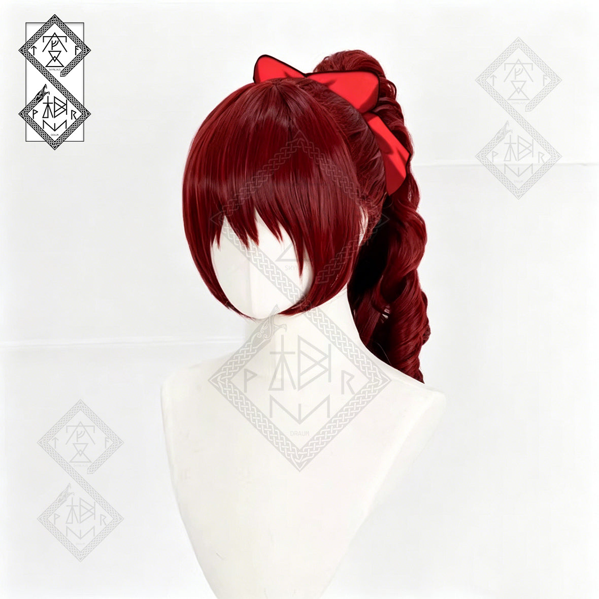 Persona 5 Kasumi Yoshizawa Cosplay Wig – Heat Resistant Red Long Curly Wig for Women | P5 Royal Anime Costume Hair