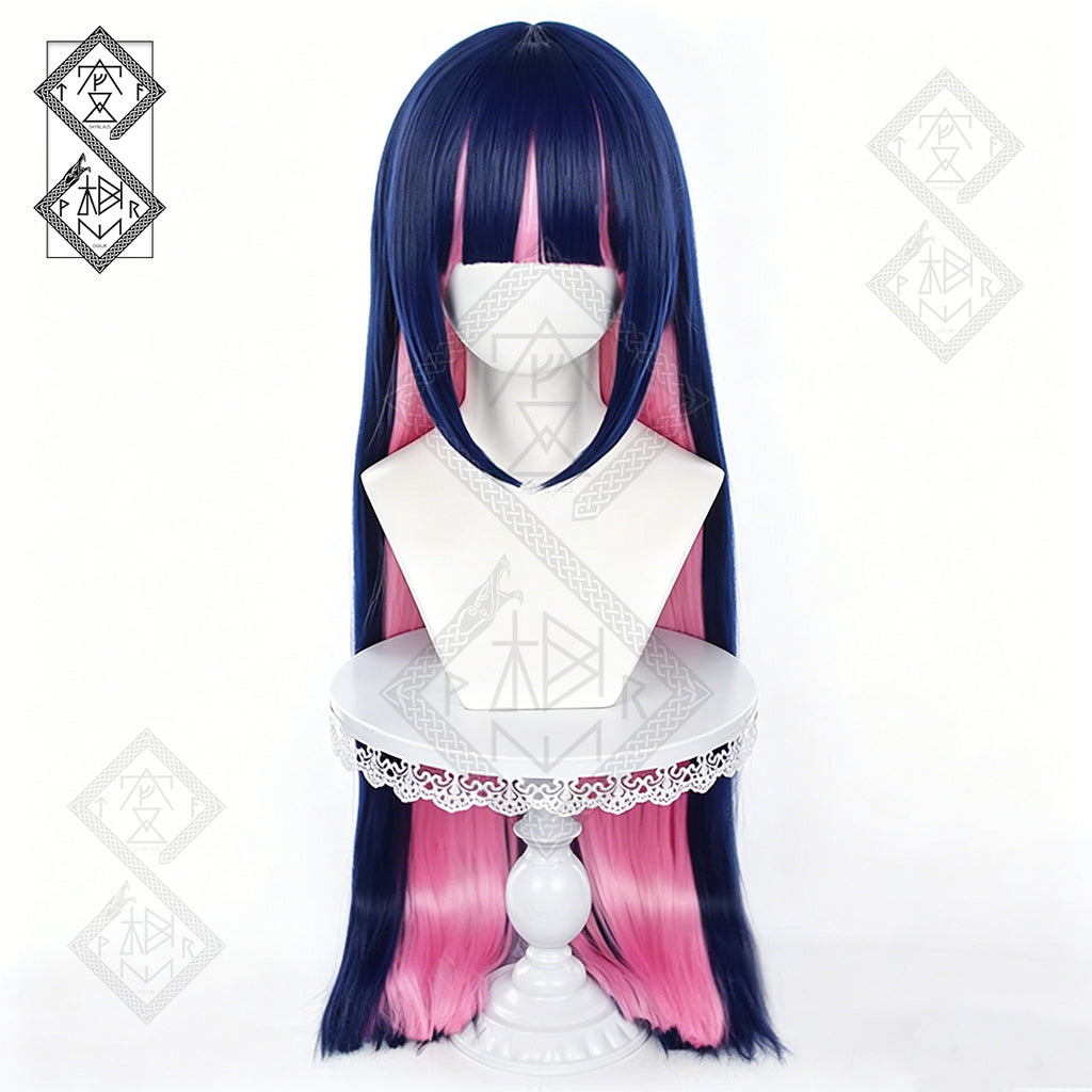 Panty & Stocking with Garterbelt Stocking Anarchy Cosplay Wig – 100cm Purple Long Anime Wig Heat Resistant
