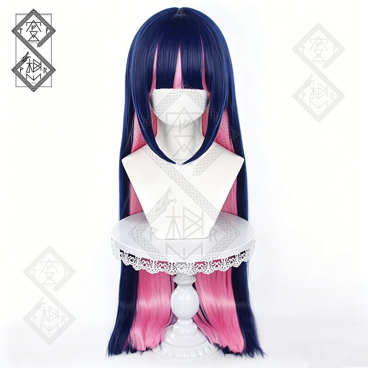 Panty & Stocking with Garterbelt Stocking Anarchy Cosplay Wig – 100cm Purple Long Anime Wig Heat Resistant
