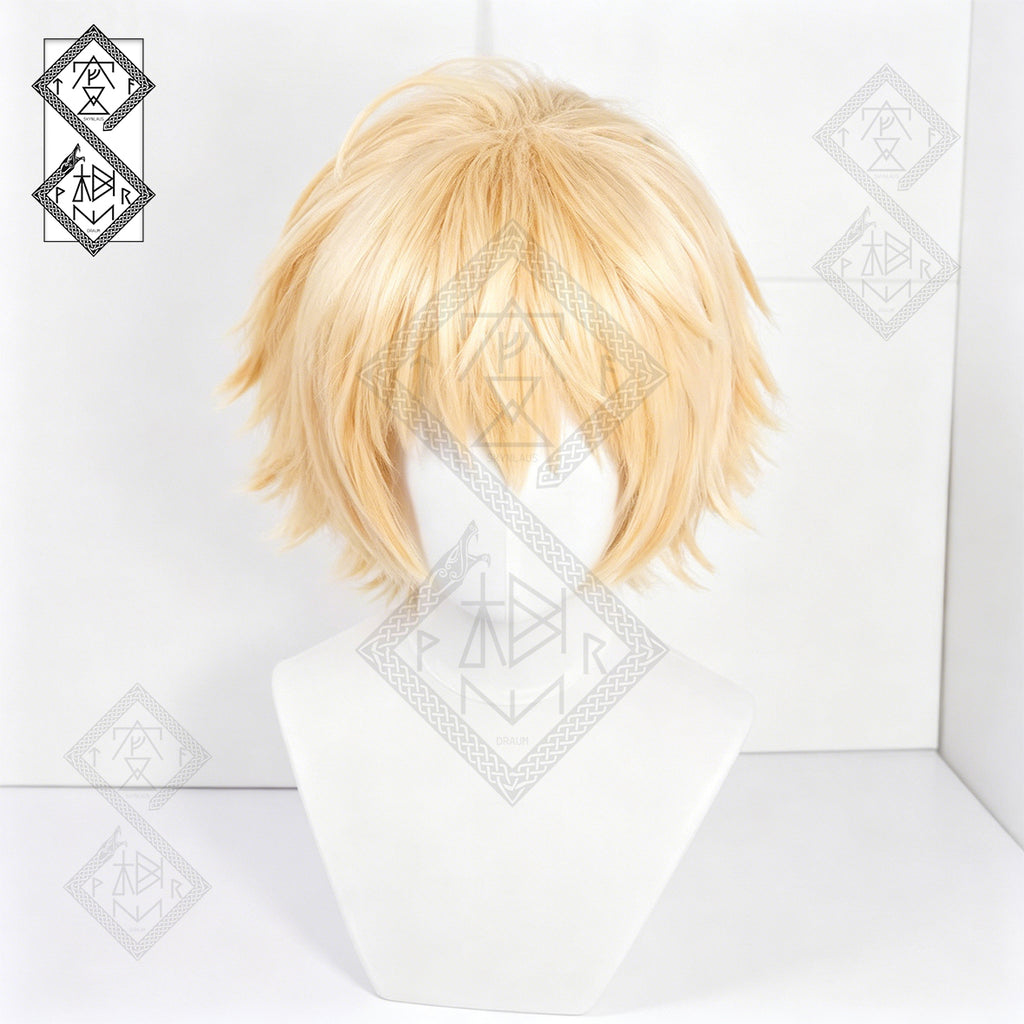 Chainsaw Man Denji Cosplay Wig Orange Blonde Anime Wig Heat Resistant Synthetic Hair