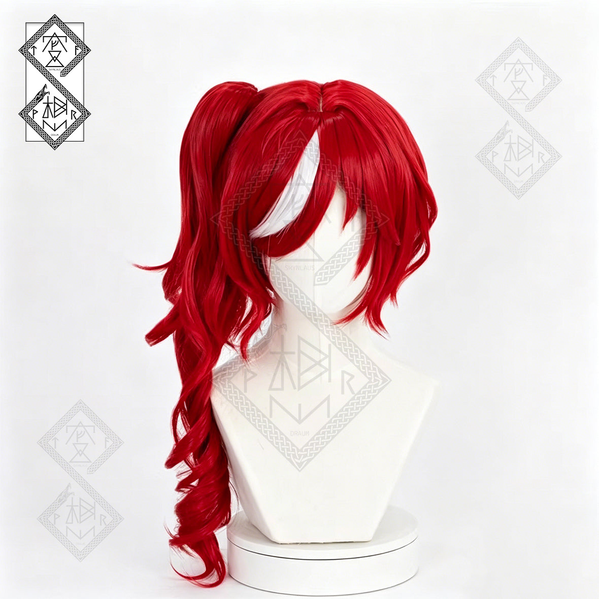 Identity V Priestess Cosplay Wig Red Witch Hair Fiona Gilman Costume Wig Heat Resistant Anime Wig