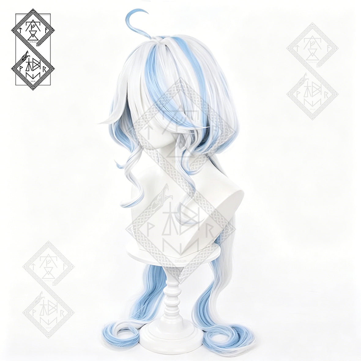 Furina Focalors Cosplay Wig Genshin Impact Hydro Archon Long Blue White Anime Wig