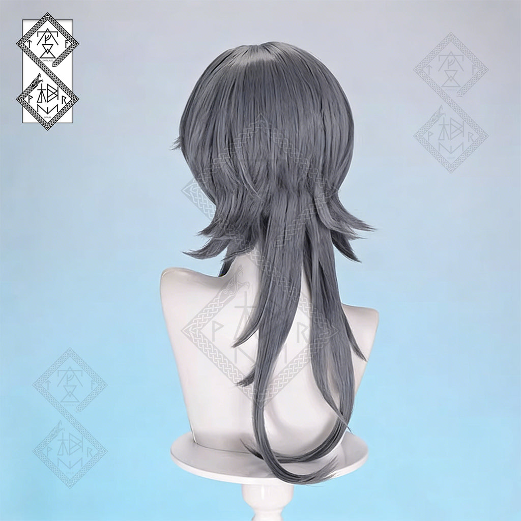 Arknights Logos Cosplay Wig Long Layered Hair Banshee Style Anime Wig Heat Resistant Fiber