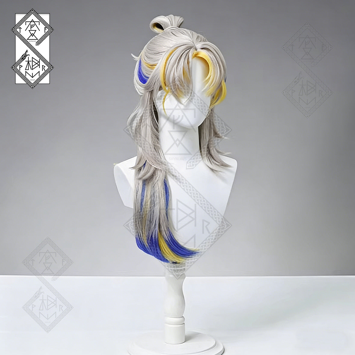 Arknights Yi & Ji Cosplay Wig Gradient Ombre Synthetic Anime Costume Hair(Ji Ver.2)