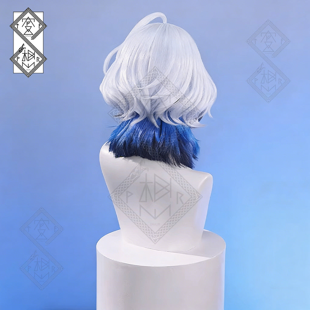 Wuthering Waves Galbrena Cosplay Wig – Gradient Sideburns, Realistic Synthetic Anime Wig for Costume