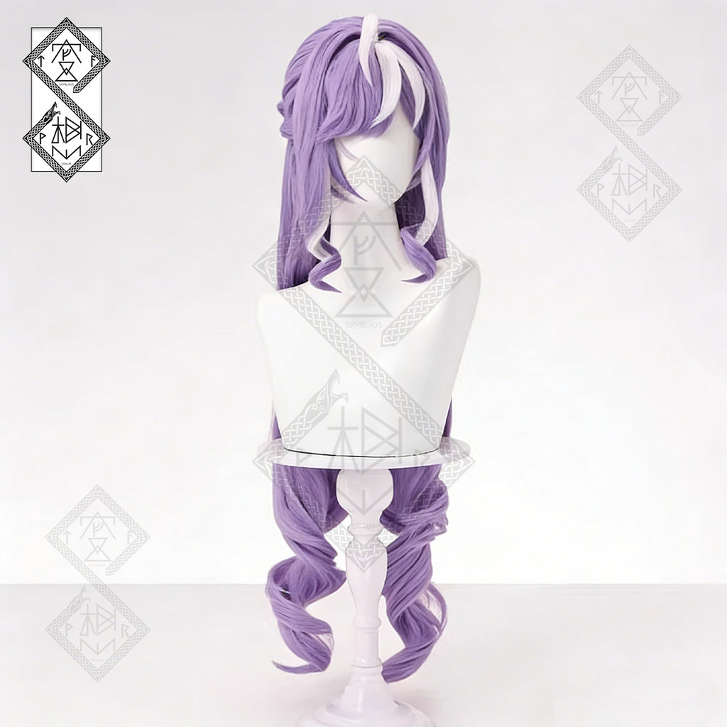 Zenless Zone Zero Vivian Banshee Cosplay Wig – Half Up Braided Wig with Highlights Curly Synthetic Hair