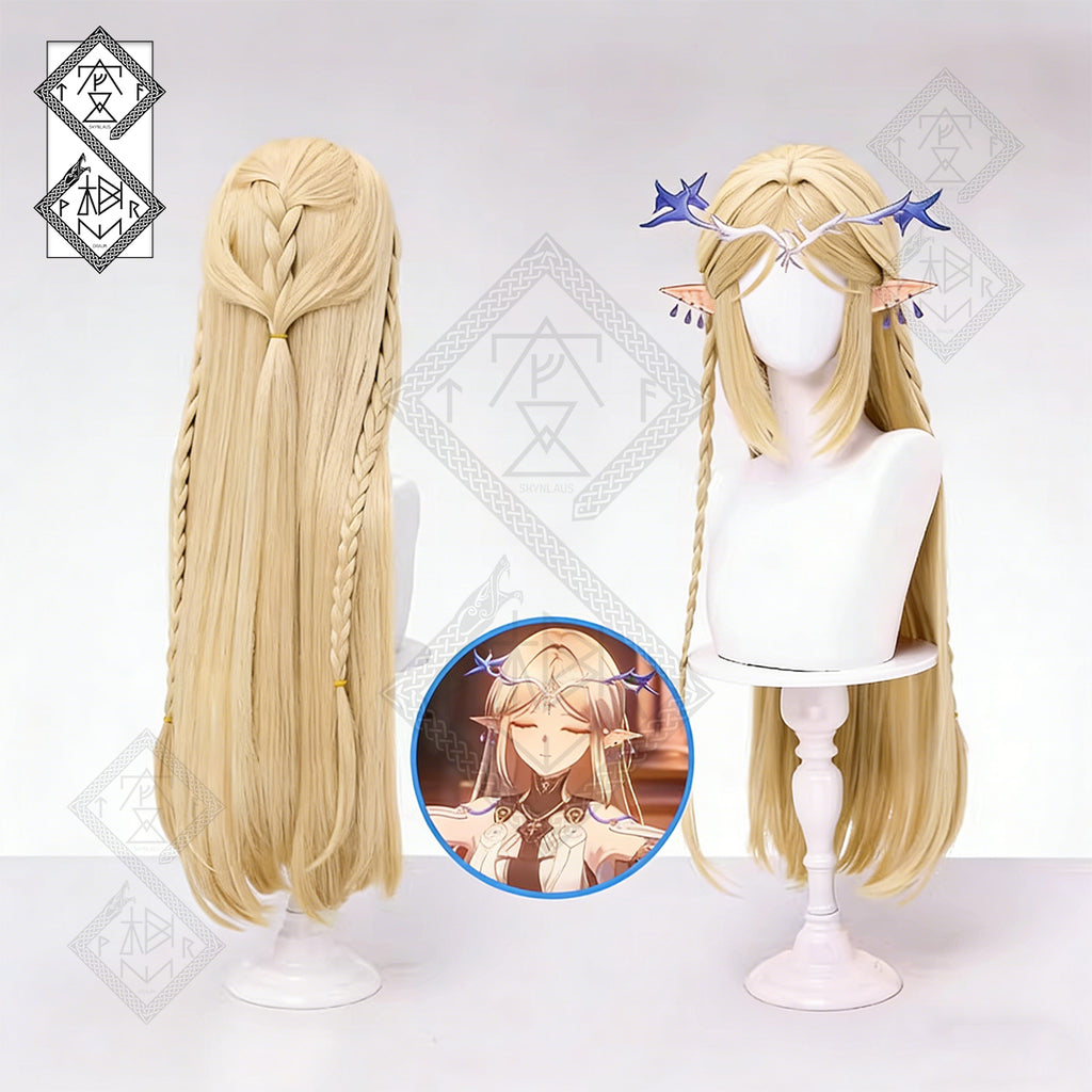 Wuthering Waves Cartethyia Fleurdelys Cosplay Wig Long Anime Synthetic Hair(Cartethyia Style)