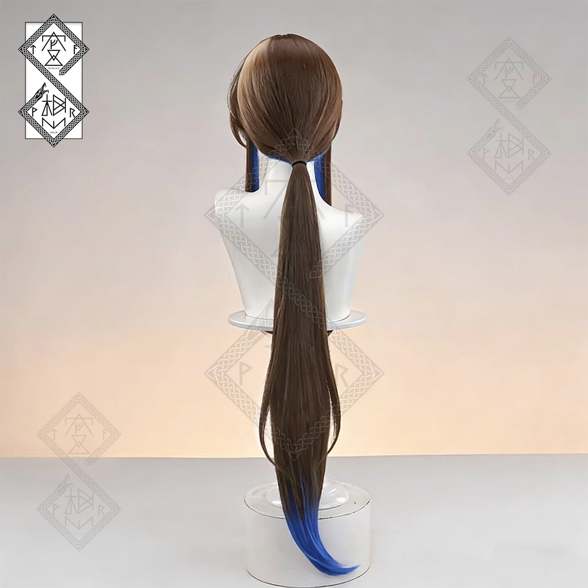 Arknights Amiya Cosplay Wig – Original Skin Gradient Braided Hair, Synhetic Hair for Rhythm Perception(Rhythm Synesthesia Version)