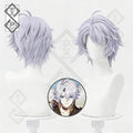 Honkai: Star Rail Phainon Cosplay Wig – Short Flipped Ends Anime Synthetic Hair(White Purple Style)