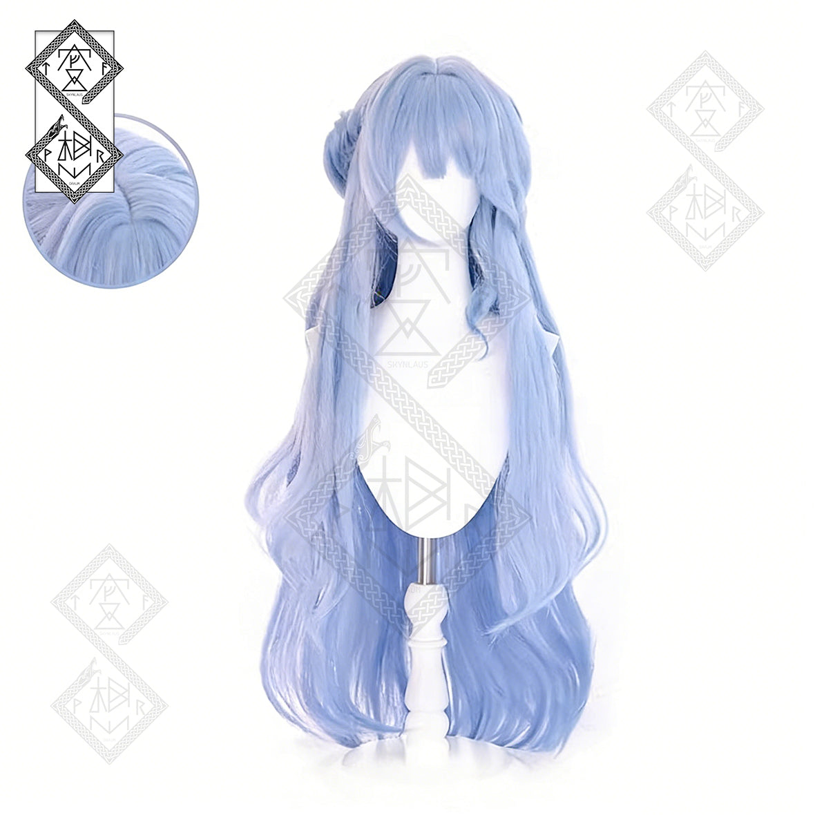 Honkai: Star Rail Robin Cosplay Wig Hair Bun Clip Anime Hairpiece Set Heat Resistant Synthetic Hair for Costume Party