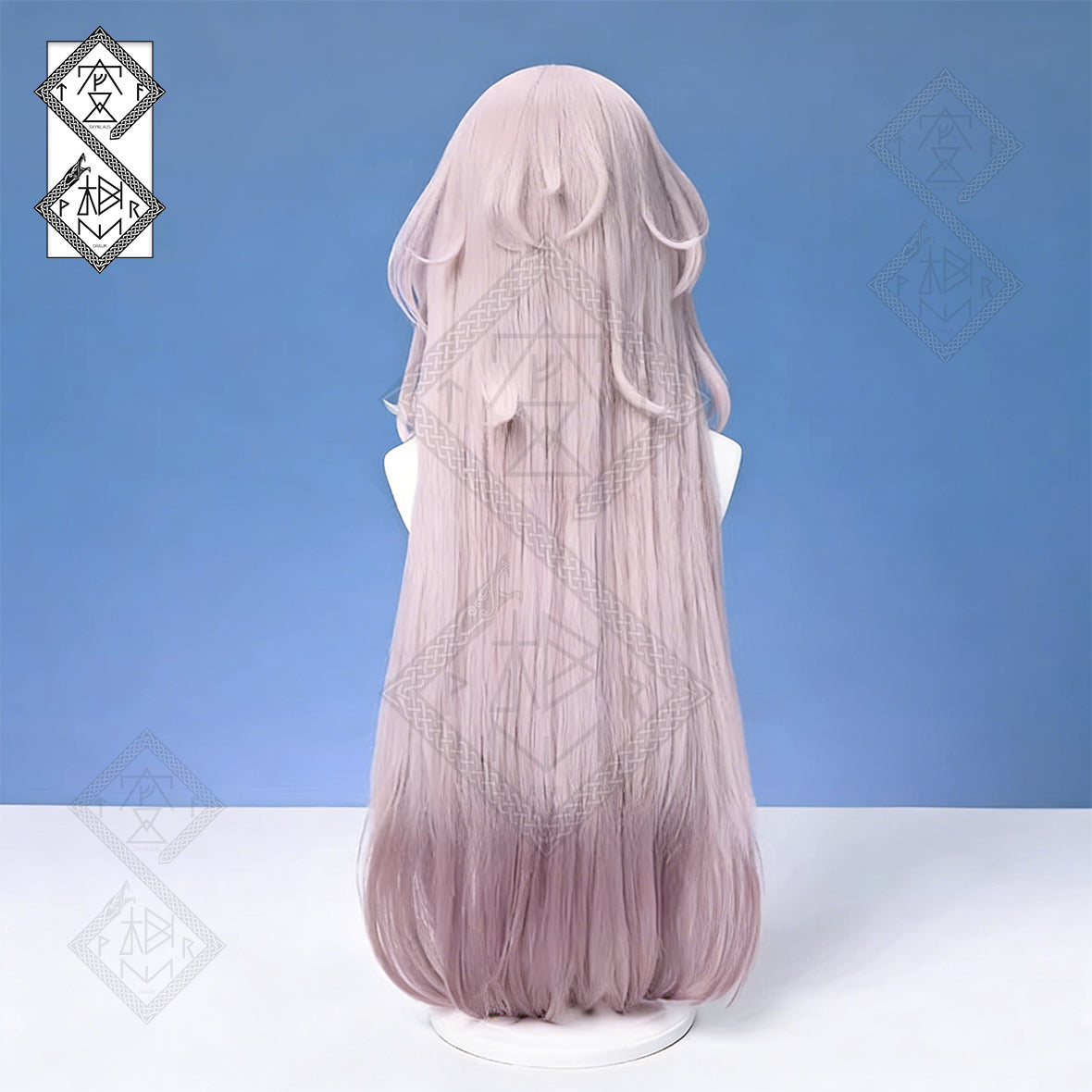 Arknights Civilight Eterna Theresa Cosplay Wig Layered Ombre Long Anime Wig Heat Resistant Fiber