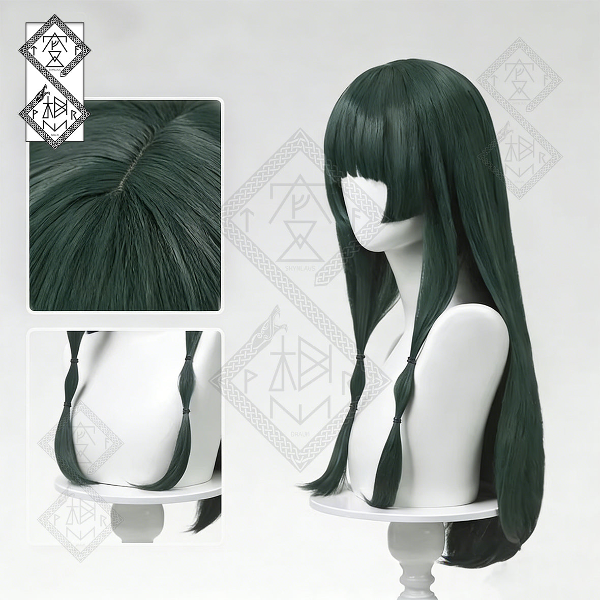 The Apothecary Diaries Maomao Cosplay Wig – Classic Chinese Style Updo with Bangs, Heat Resistant Dancer Style Wig(Dancer Costume Wig Ver.4)