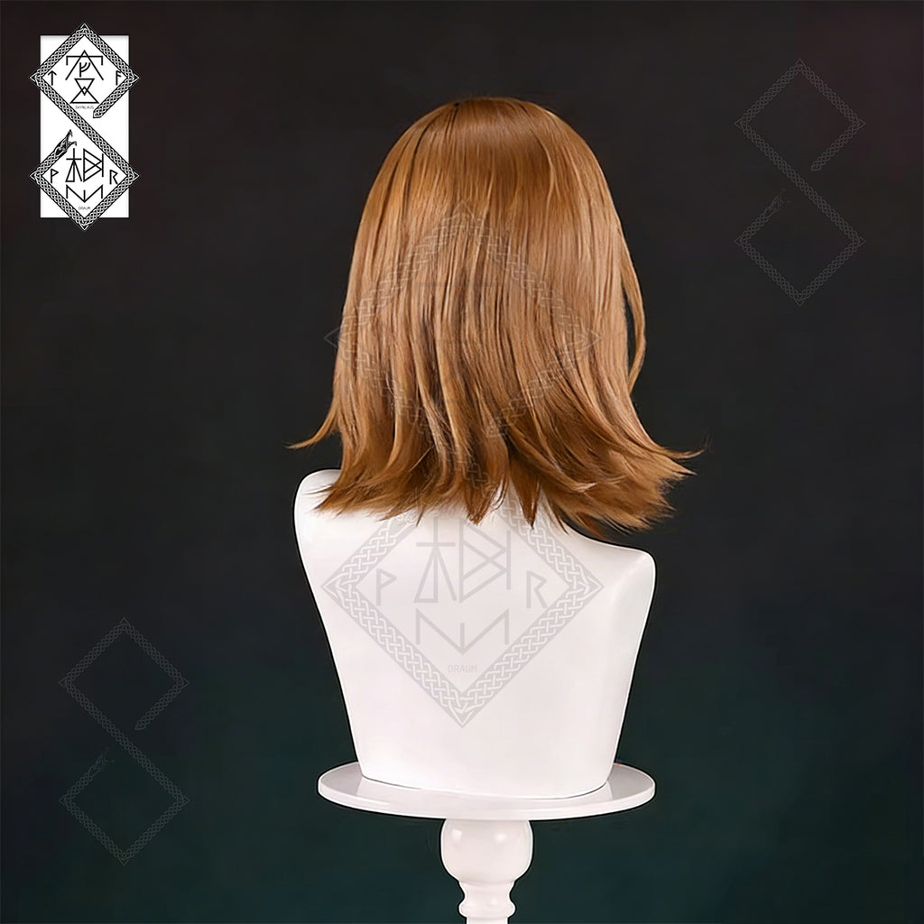 A Certain Scientific Railgun Misaka Mikoto Cosplay Wig – Toaru Kagaku no Railgun Anime Wig | Brown Short Wig with Bangs | Heat Resistant Synthetic Hair for Halloween Costume