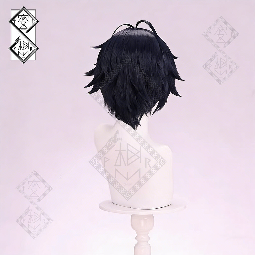 Zenless Zone Zero Asaba Harumasa Cosplay Wig – Layered Short Anime Wig | Middle Part Flipped Hair Heat Resistant Synthetic Wig for Halloween