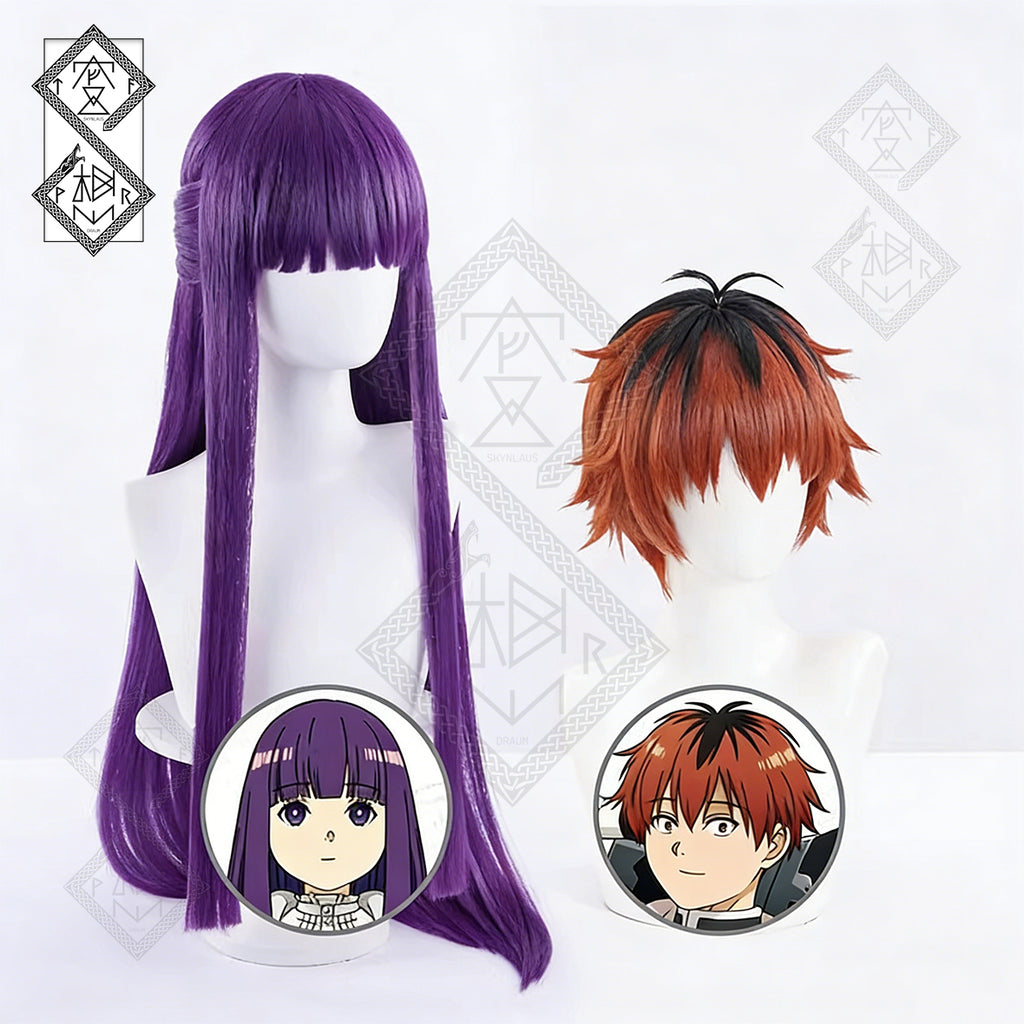 Frieren Beyond Journey’s End Cosplay Wig – Fern Long Hair & Stark Short Hair Anime Wig (Fern Version Wig)