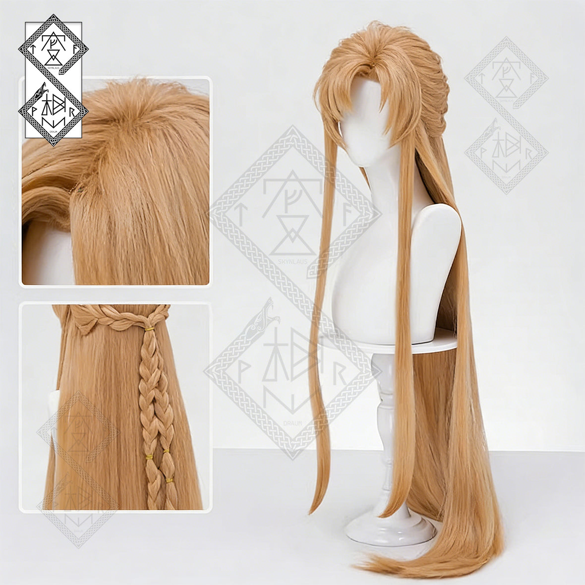 Sword Art Online Asuna Cosplay Wig – Goddess Stacia Long Braided Anime Wig (Elf Prisoner Outfit Wig Ver.2)