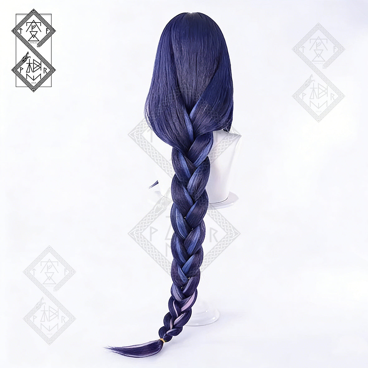 Genshin Impact Raiden Shogun Cosplay Wig – Long Purple Braided Anime Wig