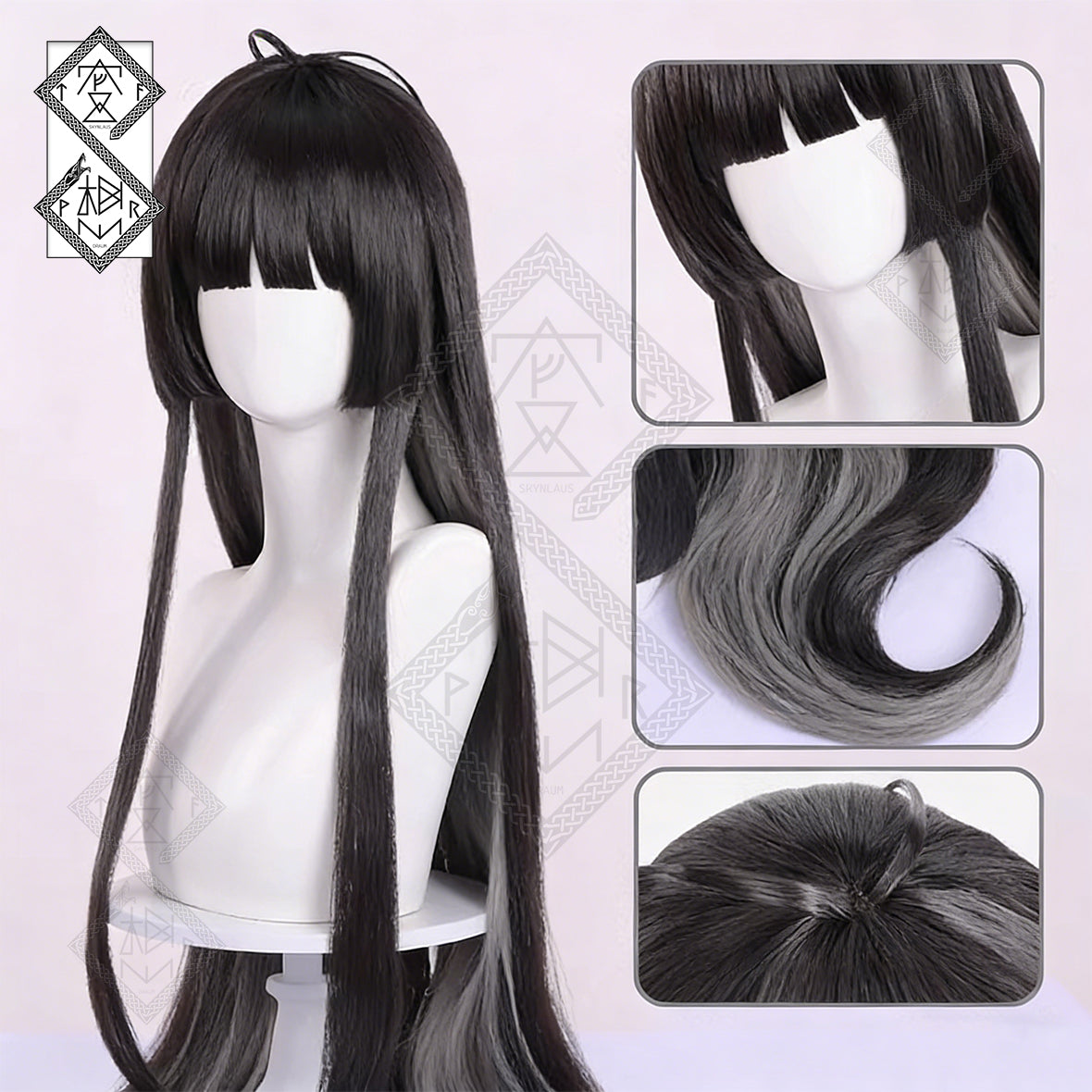 Arknights Virtuosa Cosplay Wig – Long Hime Cut Two Tone Anime Wig (2226 Ver.)