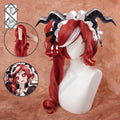 Identity V Priestess Cosplay Wig – Split Curly Ponytail Witch Style Anime Wig (Crimson Ver.)