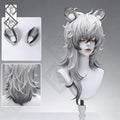 Arknights SilverAsh the Reignfrost Cosplay Wig – Gradient Anime Wig with Ears(Wig And Ears Style))