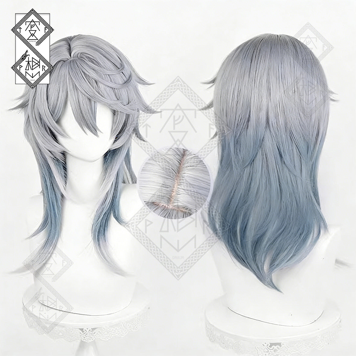 Honkai: Star Rail Sunday Cosplay Wig – Realistic Gradient Multicolor Hair with Natural Look