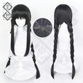 Puella Magi Madoka Magica Homura Akemi Cosplay Wig – Realistic Braided Hair(Double Braids Style)