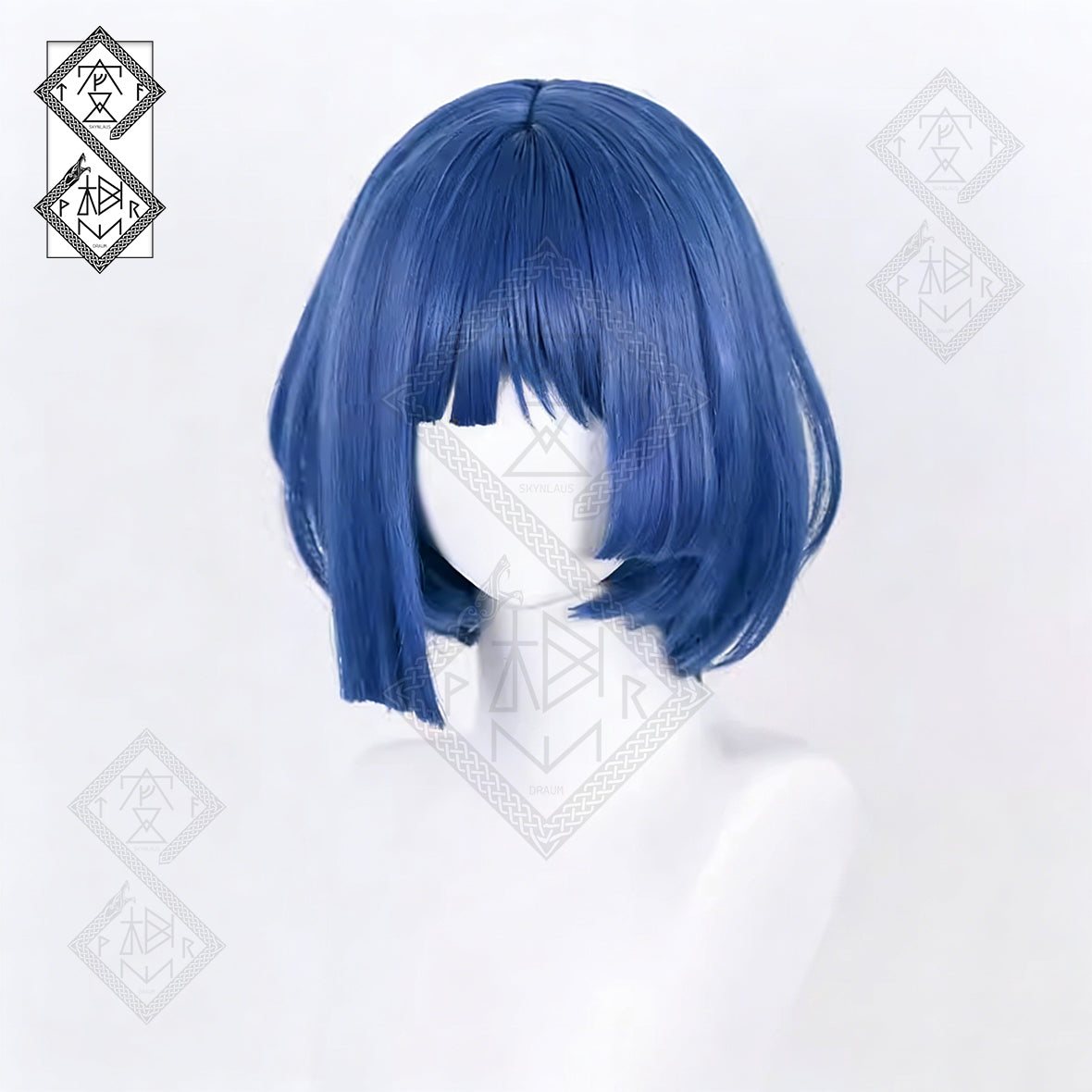 Bocchi the Rock Ryo Yamada Cosplay Wig Short Blue Anime Wig Heat Resistant Synthetic Hair for Halloween Party Costume