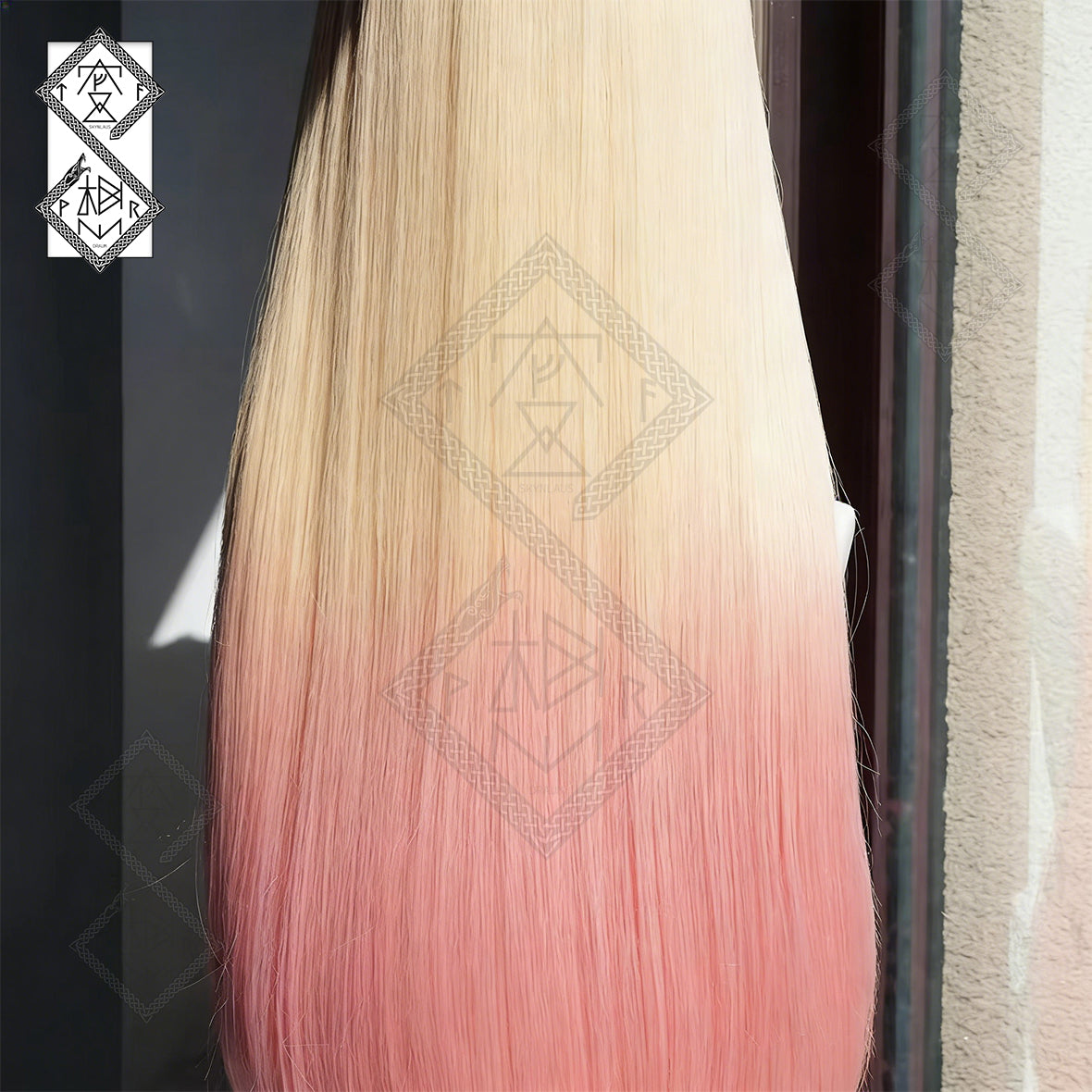 Marin Kitagawa Cosplay Wig – My Dress-Up Darling Blonde to Pink Gradient Anime Wig for Costume & Halloween(Style 2: Two-Tone Wig)