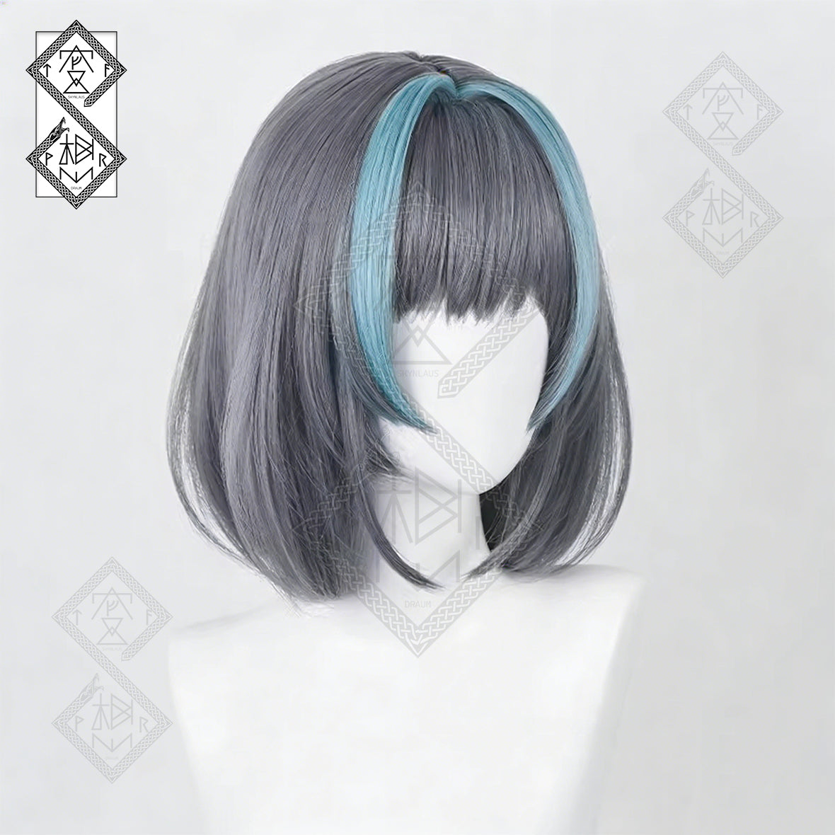 Cheshire Cosplay Wig – Azur Lane Mixed Color Realistic Anime Wig Heat Resistant Synthetic Hair