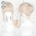 Saber Alter Cosplay Wig – Fate Zero Artoria Pendragon Blonde Bun Anime Wig Heat Resistant Synthetic Hair(Ver.2 Cream Gold)