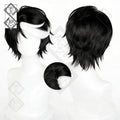 Seer Noir Cosplay Wig – Black & White Gradient Top Hair Identity V Under Truth(Ver.2 Scalp Top)