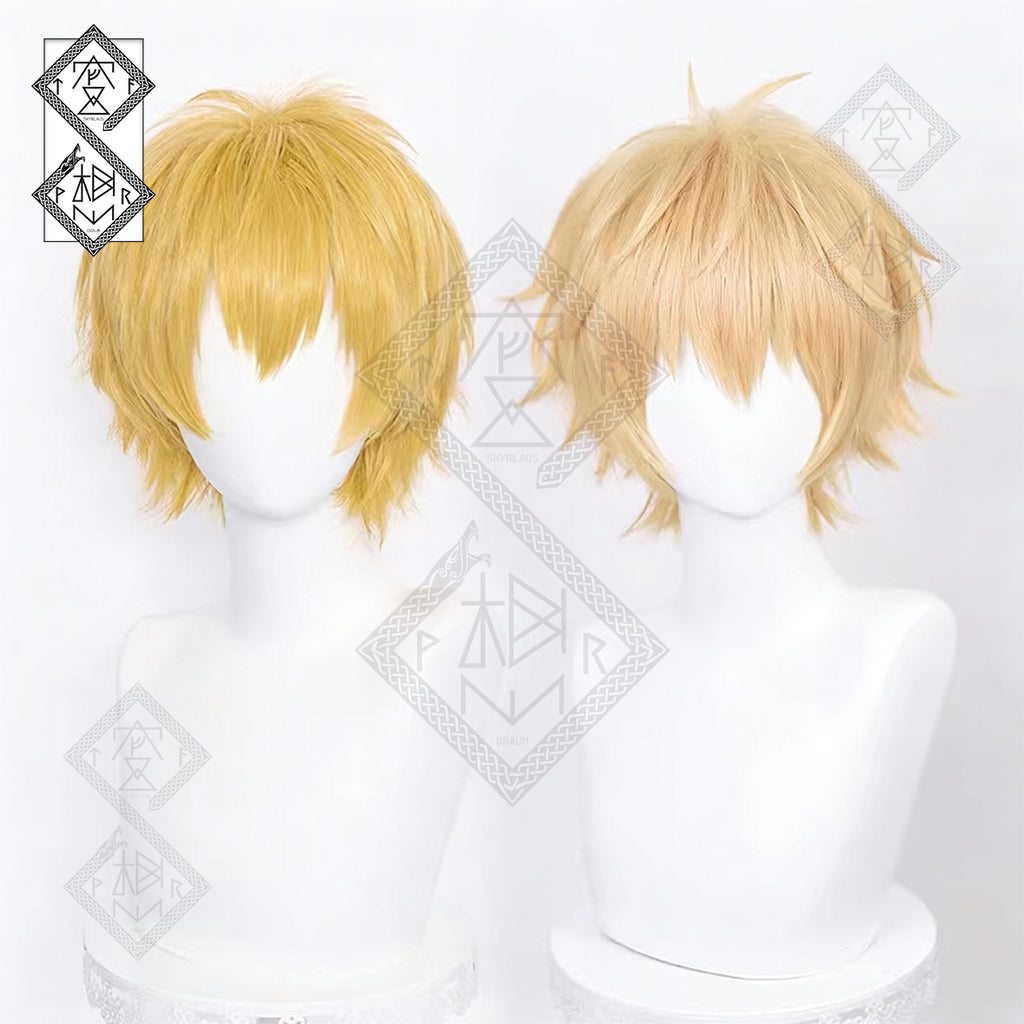 Chainsaw Man Denji Cosplay Wig | Gilgamesh "Golden Flash" Anime Costume Wig | Fluffing Hair Styling Process(Ver.1 Golden Yellow)