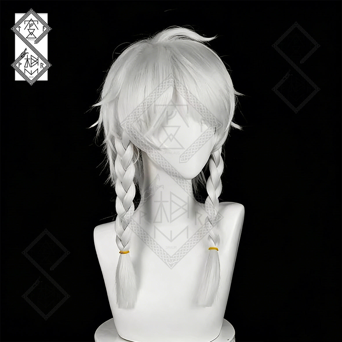 Identity V Seer White Cosplay Wig – Pre-Styled Fluffy Hair, Heat Resistant Synthetic Anime Wig