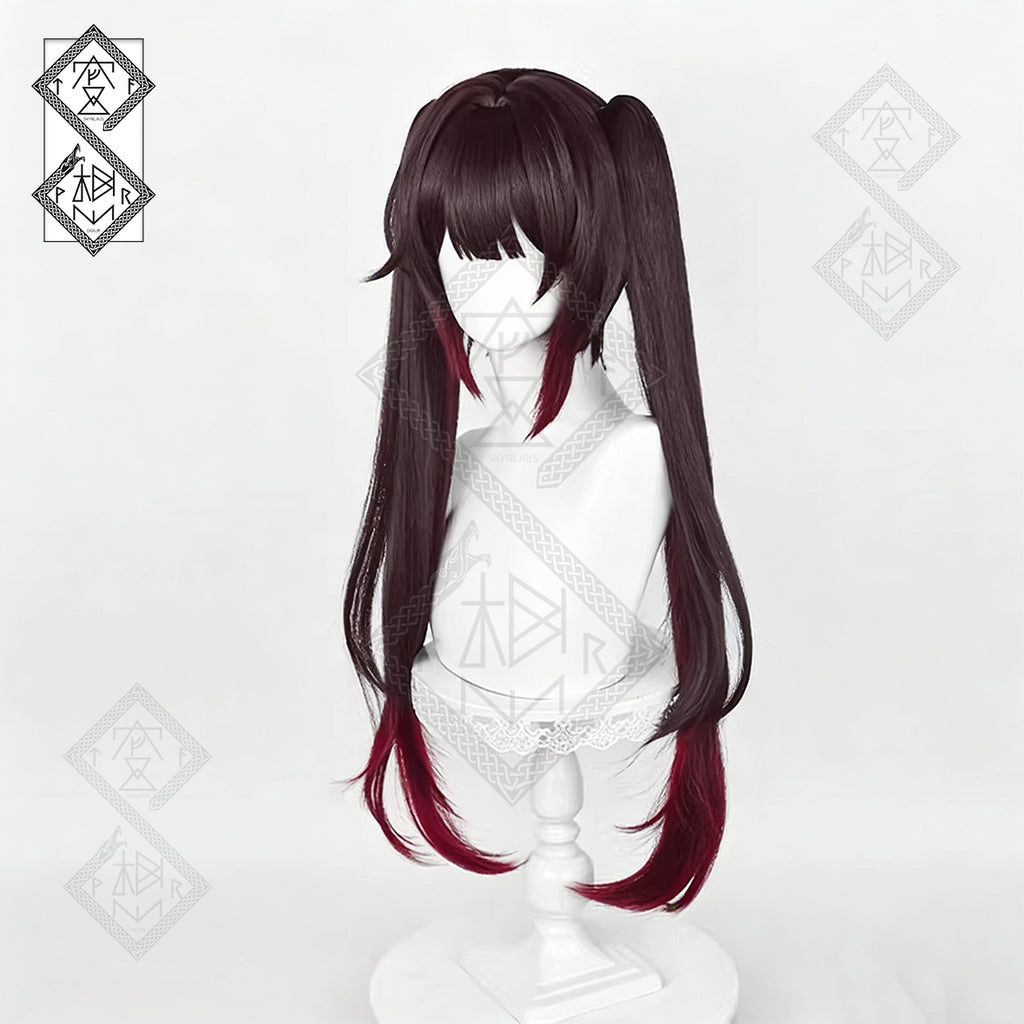 Honkai: Star Rail Sparkle Cosplay Wig – Gradient Two-Tone Ponytail with Clip, Heat Resistant Synthetic Hair