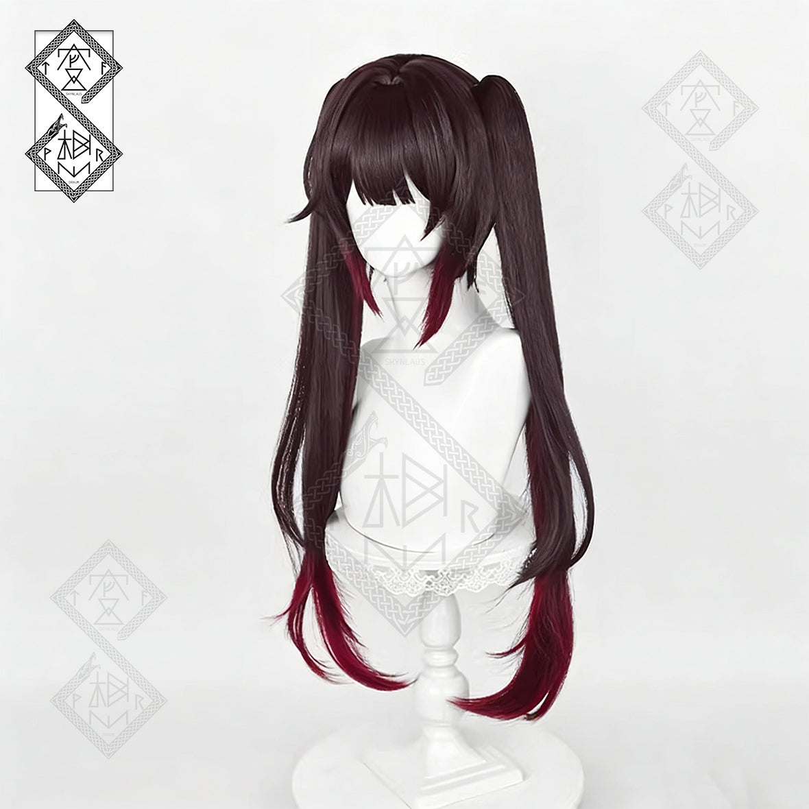 Honkai: Star Rail Sparkle Cosplay Wig – Gradient Two-Tone Ponytail with Clip, Heat Resistant Synthetic Hair