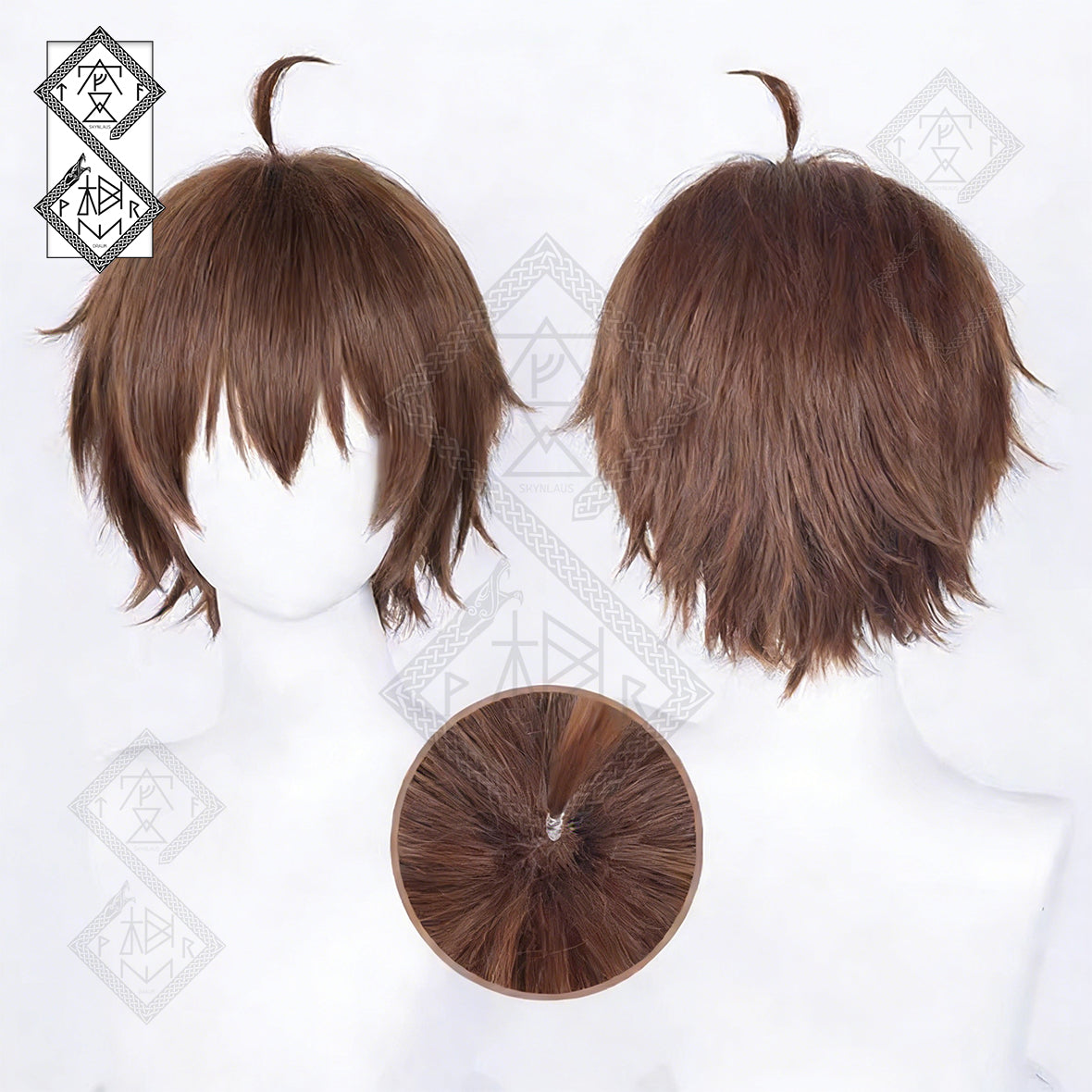 Love, Chunibyo & Other Delusions! Yuuta Togashi Cosplay Wig – Fluffy Top, Dark Brown Hair(Ver.1 Fluffy Top)
