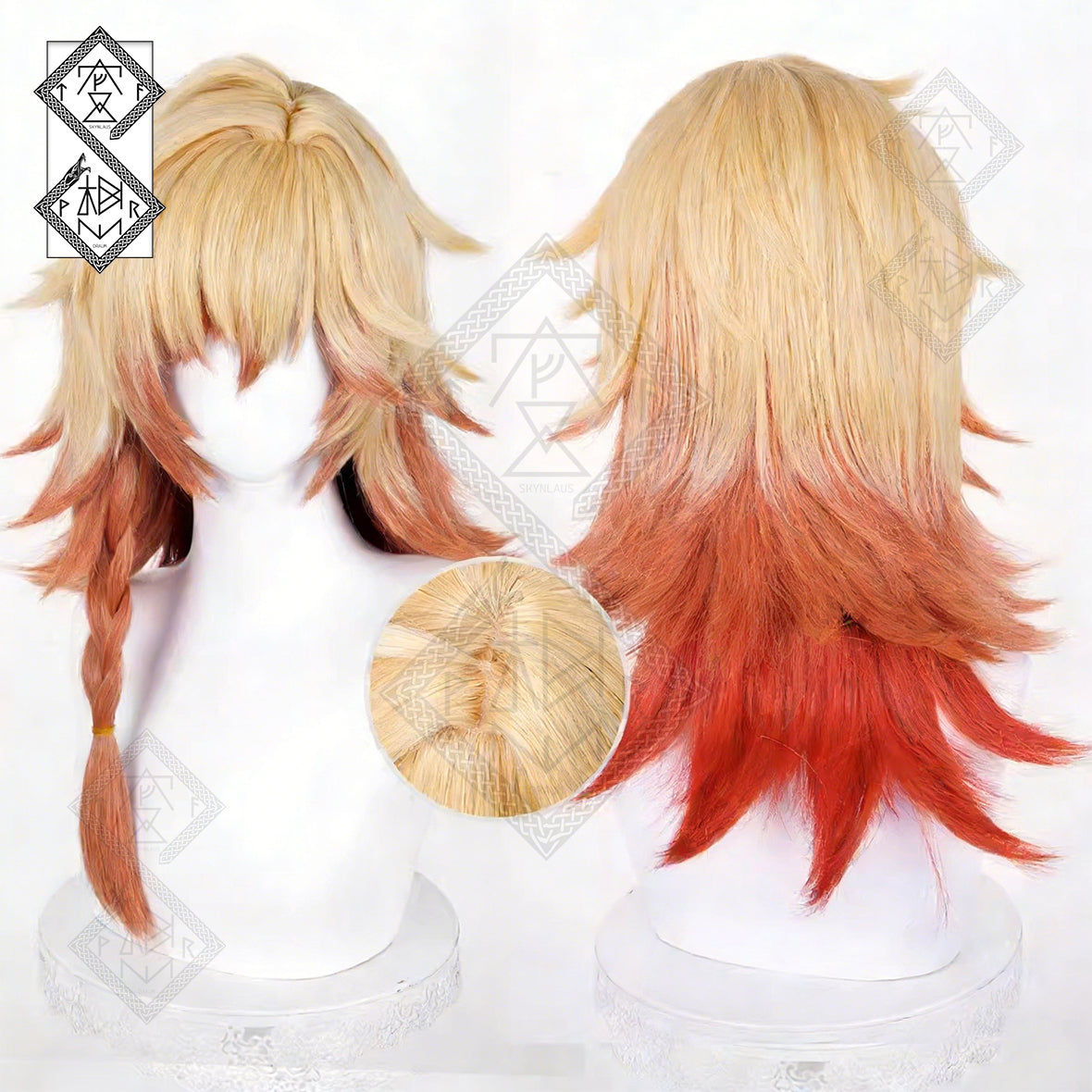 Honkai: Star Rail Mydei Cosplay Wig – Gradient Braided Hair, Heat Resistant(Ver.2)