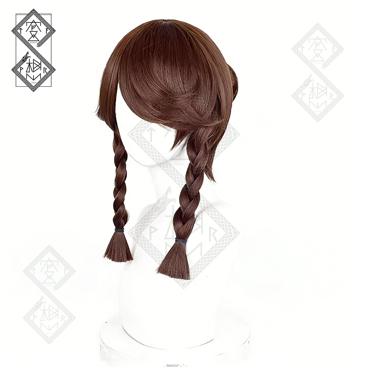Identity V Gardener Cosplay Wig – Brown Side Braids, Heat Resistant