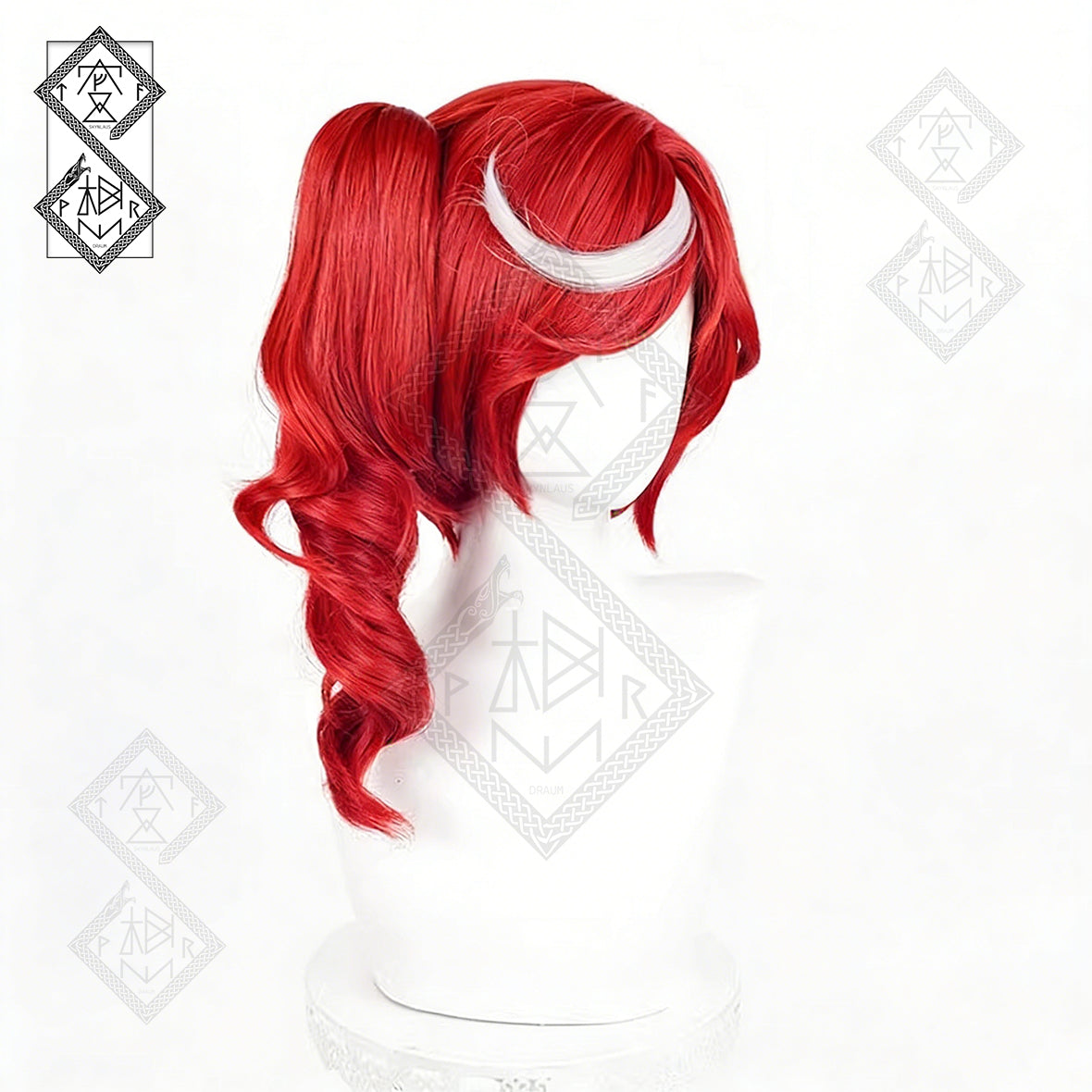 Identity V Red-Haired Witch Priestess Cosplay Wig – Maid Outfit, Heat Resistant