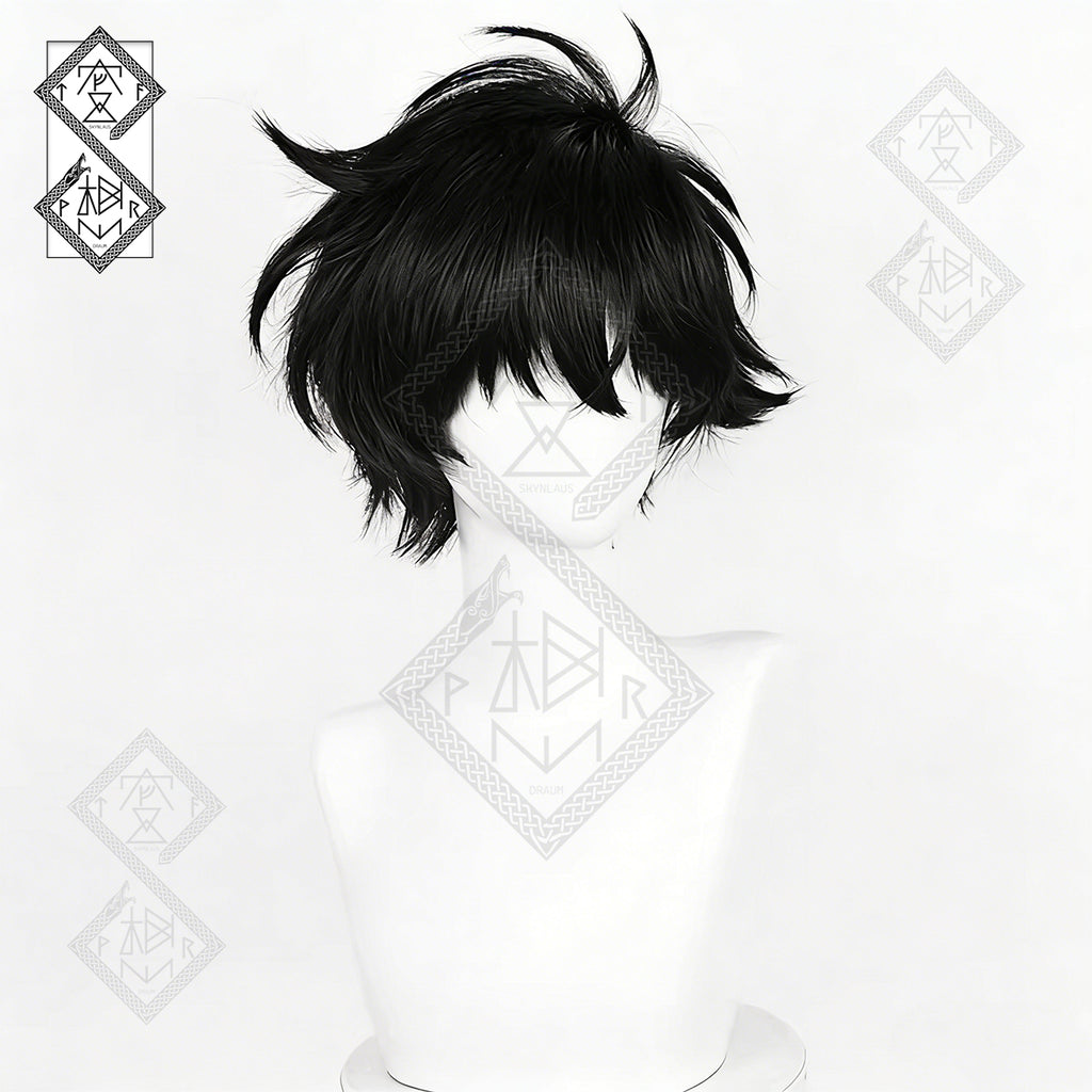 Detective Conan Kaito Kid Cosplay Wig – Side Part Fluffy Top, Kaito Kuroba