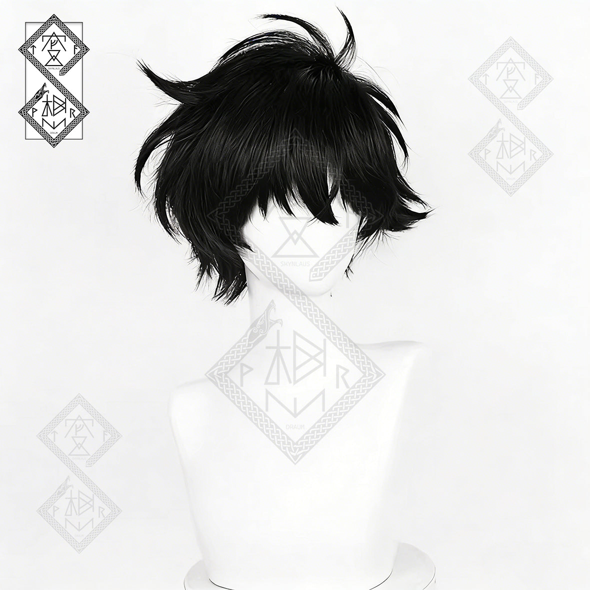 Detective Conan Kaito Kid Cosplay Wig – Side Part Fluffy Top, Kaito Kuroba