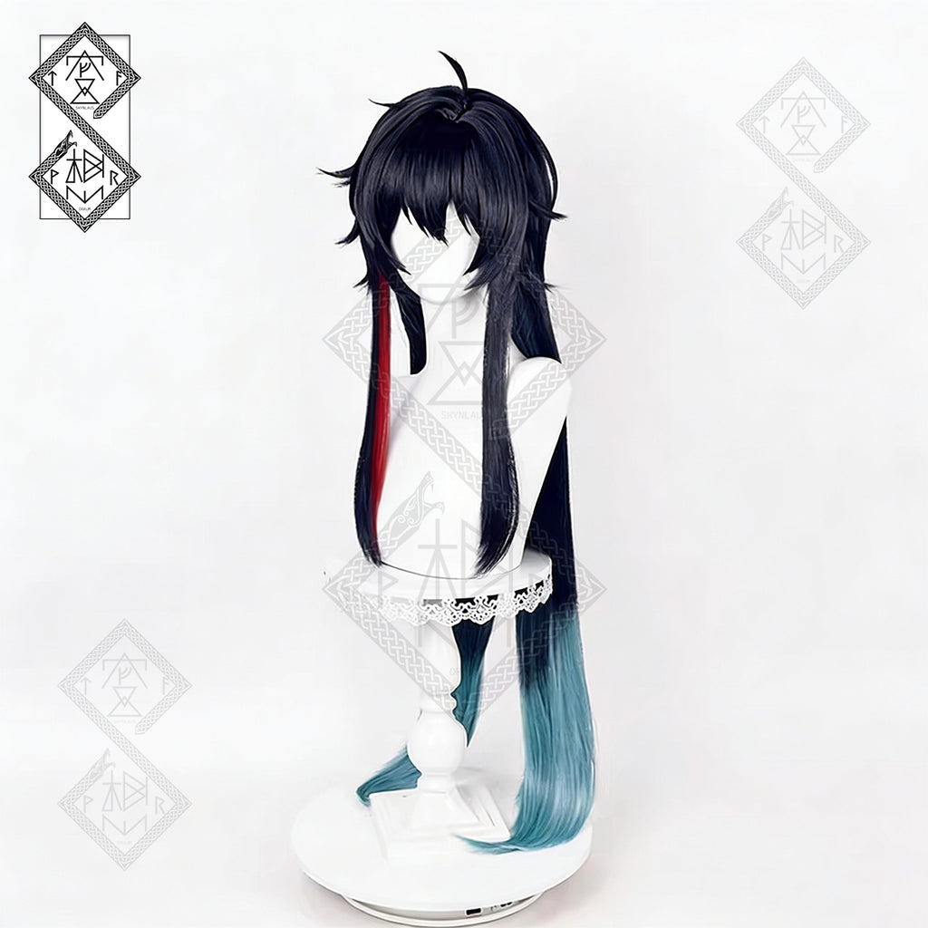 Honkai: Star Rail Dan Heng Imbibitor Lunae Cosplay Wig – T-Gradient Color Synthetic Wig with Realistic Scalp, Heat Resistant Anime Wig