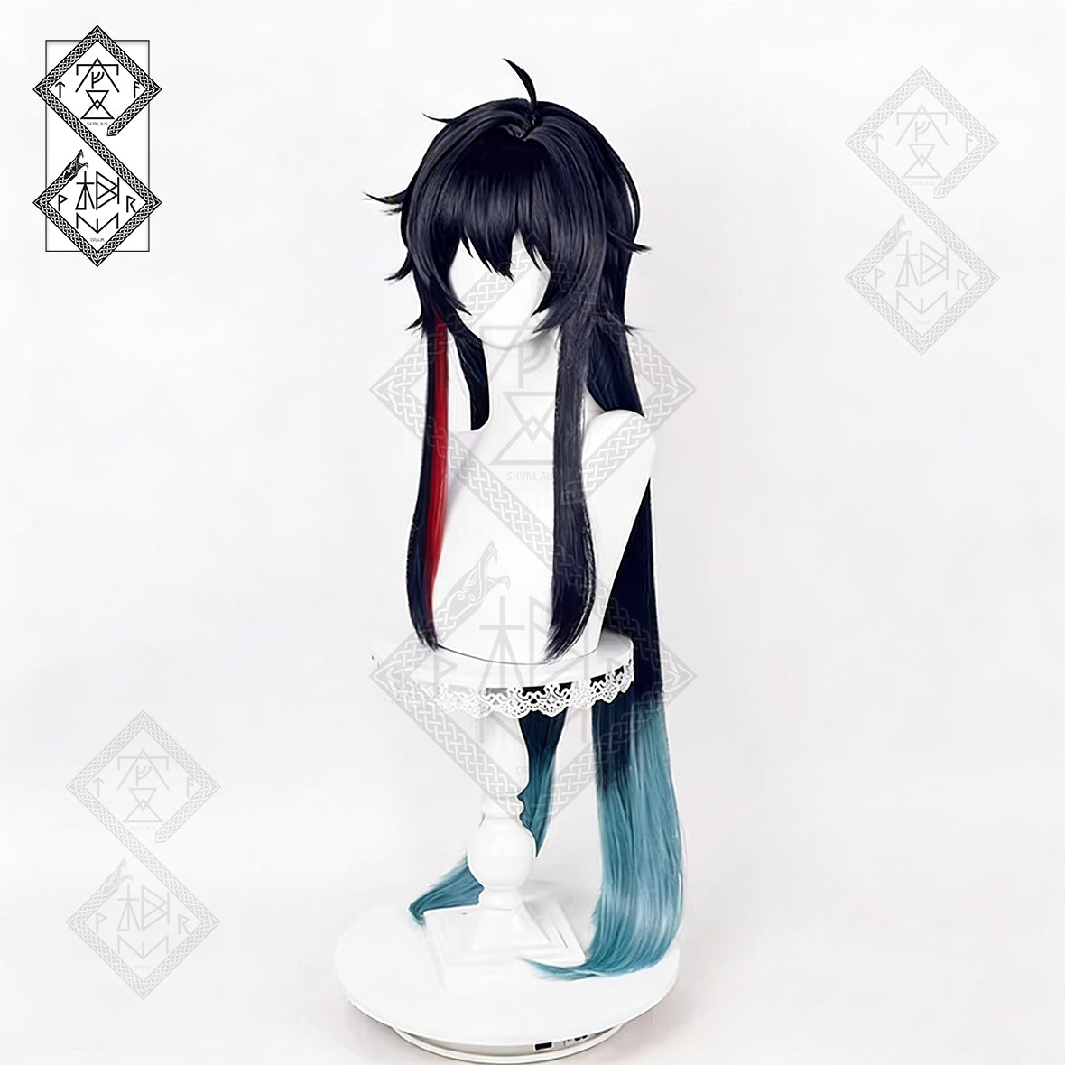 Honkai: Star Rail Dan Heng Imbibitor Lunae Cosplay Wig – T-Gradient Color Synthetic Wig with Realistic Scalp, Heat Resistant Anime Wig