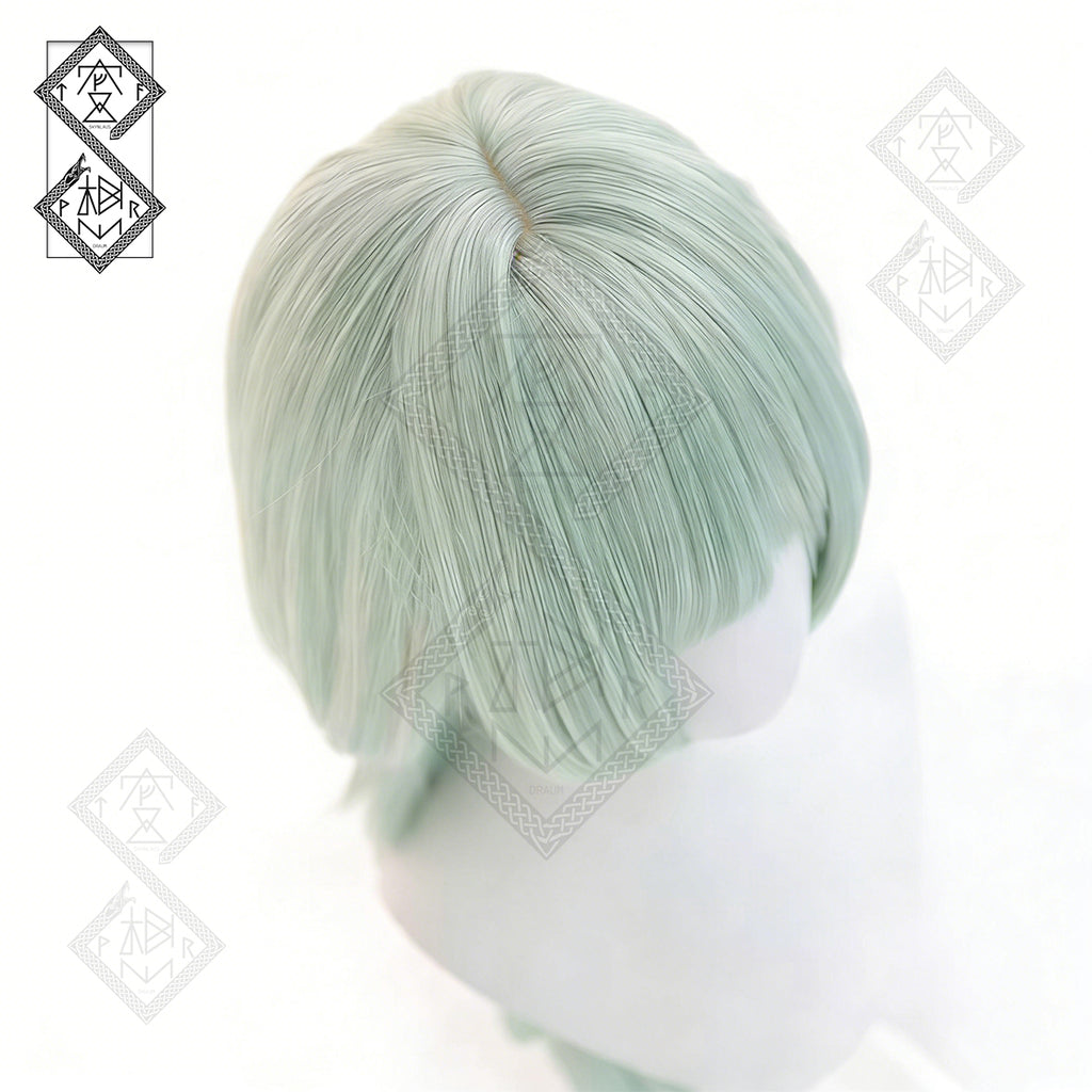 Wuthering Waves Phrolova Cosplay Wig – Middle Part Twin Braids Gradient Synthetic Hair Fluffy Pre-Styled