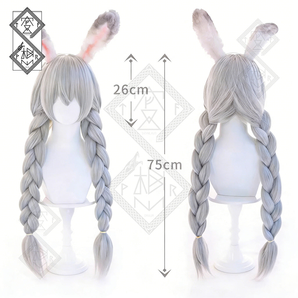 Zootopia Judy Hopps Cosplay Wig – Thick Braids with Gradient Synthetic Hair(Ver.2 Double Braid Version)