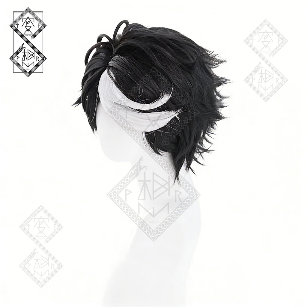 Identity V Seer Noir Cosplay Wig | Highlighted Anime Wig | Heat Resistant Synthetic Hair