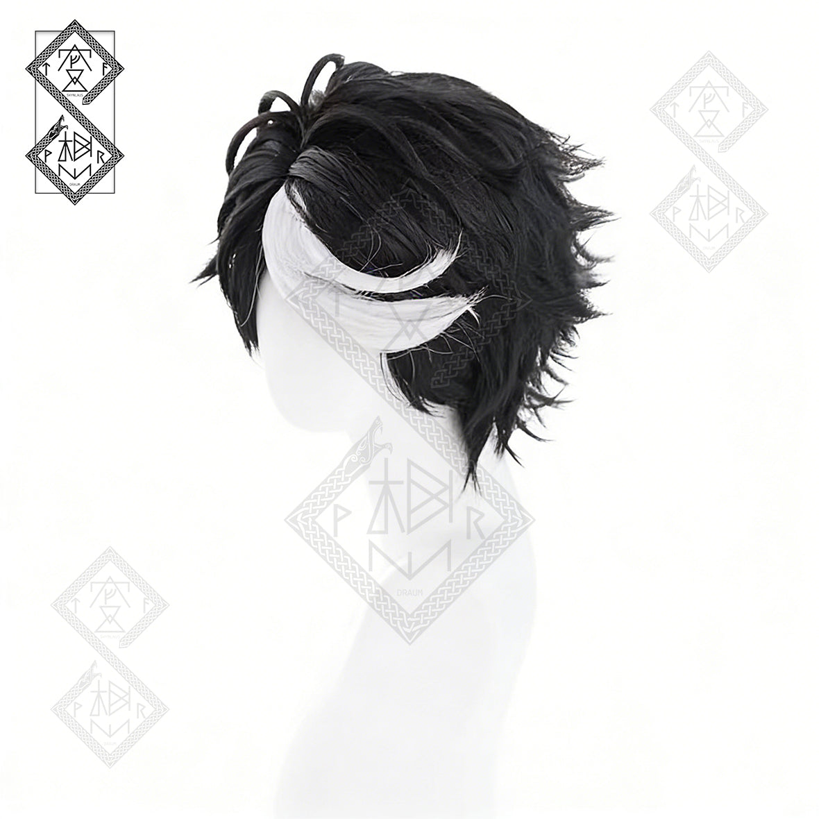 Identity V Seer Noir Cosplay Wig | Highlighted Anime Wig | Heat Resistant Synthetic Hair